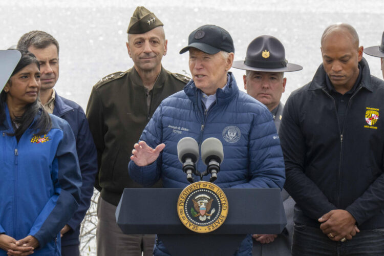 President Biden Surveys Baltimore Bridge Collapse, Pledges Support Amidst Cleanup Efforts