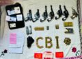 Arms and Ammunition of various kind found at locations associated with Sheikh Shahjahan's aide