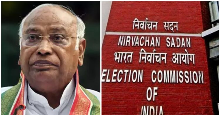  the Election Commission criticised Congress President Kharge for obstructing the ongoing Lok Sabha election.