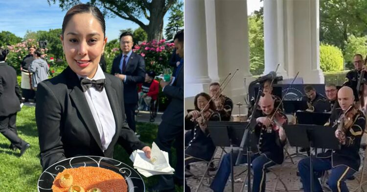 The White House celebrated the Asian American, Native Hawaiian and Pacific Islander (AA and NHPI) Heritage Month on Monday where a group of musicians played Muhammad Iqbal's legendary song ‘Saare Jahan Se Achha’ in the corridors and stewards served pani puris in the lawns.