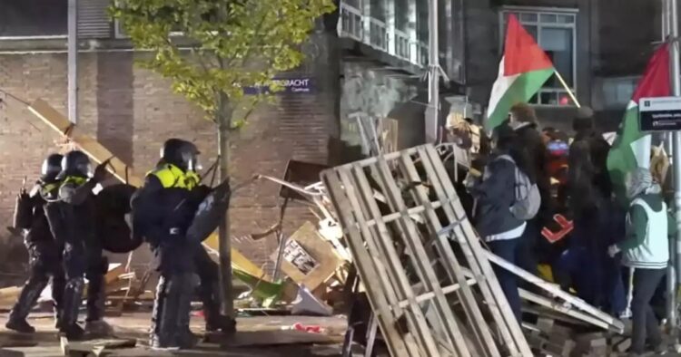 Police break up pro-Palestinian camp at Amsterdam university as campus protests spread to Europe
