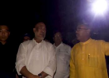 Manipur Chief Minister N Biren Singh inspected the situation on the ground at Imphal's Ima Market and nearby areas along with his Cabinet Ministers.