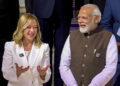 Dubai, Dec 1 : Prime Minister Narendra Modi with Italian PM Giorgia Meloni at the annual Conference of Parties to the UN Framework Convention on Climate Change (COP 28) Leadership Pavilion, in Dubai