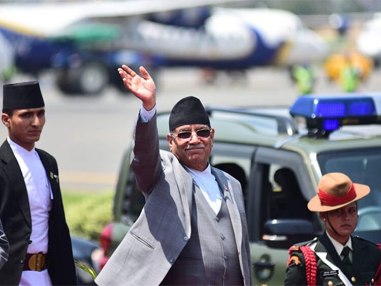 Nepal Prime Minister Pushpa Kamal Dahal 'Prachanda' Sunday afternoon departed for Bharat for a two-day visit.