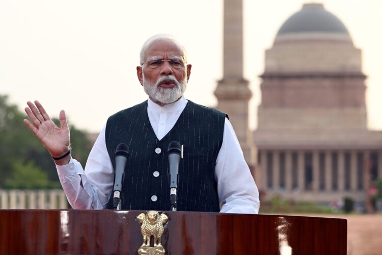 PM-designate Narendra Modi took oath as Prime Minister of India for his third successive term on Sunday at an impressive ceremony at the Rashtrapati Bhavan which is being attended by leaders from India's neighbourhood and Indian Ocean region.