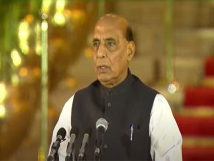 Bharatiya Janata Party leader and Lucknow MP Rajnath Singh took oath as Union Cabinet Minister at Rashtrapati Bhavan on Sunday.