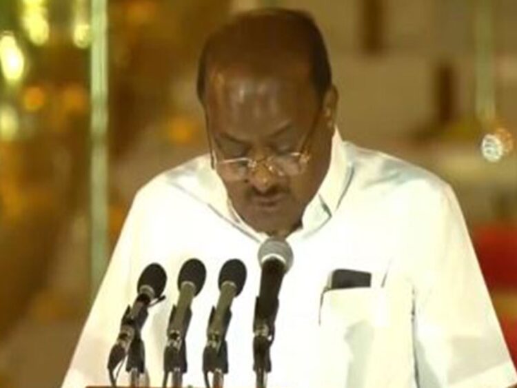 Former Karnataka chief minister and Janata Dal (Secular) leader HD Kumaraswamy on Sunday took oath as a Union Cabinet Minister in the NDA government.