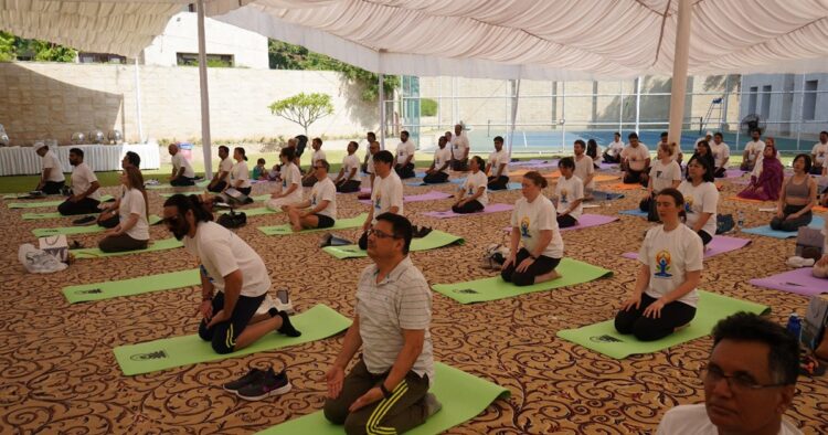 The High Commission of India in Islamabad hosted a yoga session to commemorate the 10th International Day of Yoga (IDY 2024).