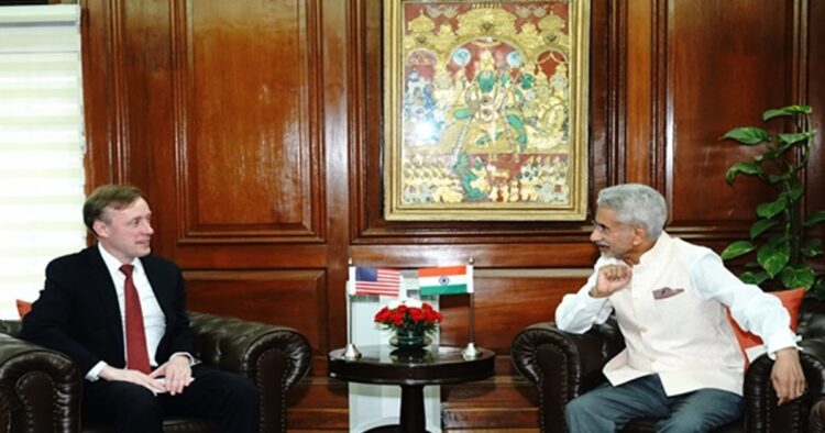 External Affairs Minister S Jaishankar held a meeting with United States National Security Advisor Jake Sullivan in New Delhi on Monday and discussed various bilateral, regional and global issues.