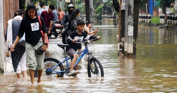 Over 1.05 lakh people have been affected as flood situation in Assam worsened with people reeling across eight districts.