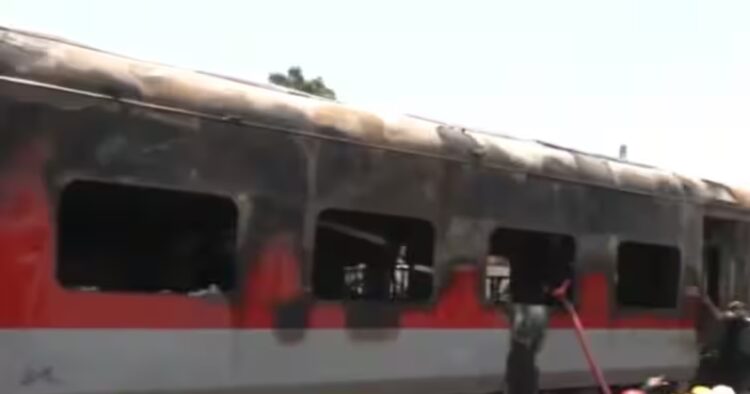 A massive tragedy was averted after a fire broke out at a pantry car of a train near Secunderabad railway station in Telangana on Thursday.