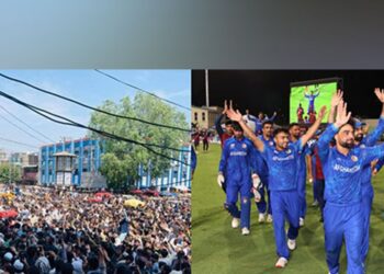 Thousands of fans rushed to the streets to celebrate Afghanistan's historic first-ever qualifying for the T20 World Cup semi-finals, which the Rashid Khan-led side secured after a thrilling win against Bangladesh on Monday (local time).