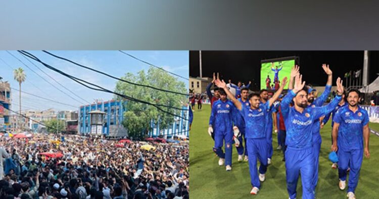 Thousands of fans rushed to the streets to celebrate Afghanistan's historic first-ever qualifying for the T20 World Cup semi-finals, which the Rashid Khan-led side secured after a thrilling win against Bangladesh on Monday (local time).