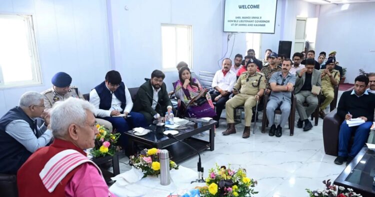 Jammu and Kashmir Lieutenant Governor Manoj Sinha on Tuesday visited the Shri Amarnath Yatra Base Camp at Baltal located in Ganderbal district and reviewed the arrangements for the holy pilgrimage.