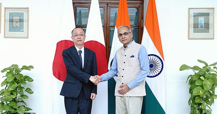 Foreign Secretary Vinay Kwatra held a meeting with Japanese Senior Deputy Foreign Minister Takehiro Funakoshi on Wednesday and exchanged views on bilateral relations and regional and global issues of mutual concern. The two ministers held the meeting in the national capital.