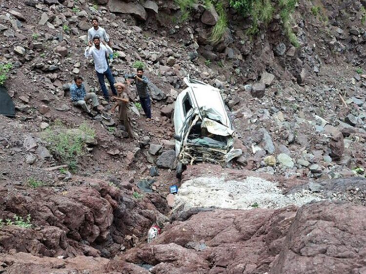 One person was killed and three others were injured after a car they were travelling in skidded off the road and rolled down into a gorge in Jammu and Kashmir's (J-K) Reasi district on Thursday afternoon, police said.