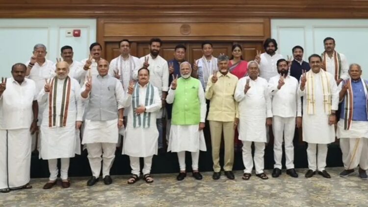 The NDA meeting is set to begin shortly, Uttar Pradesh Chief Minister Yogi Adityanath, BJP MP Pralhad Patel and newly elected MP Kangana Ranaut arrived at the Parliament.