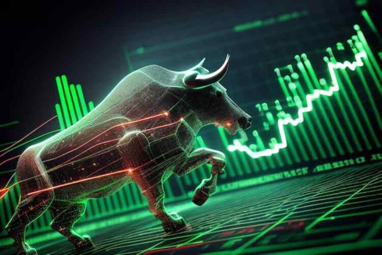 The BSE benchmark Sensex surged as much as 1,720 points, hitting high of 76,795.31, while the Nifty 50 index touched high of 23,320, just 18 points short of its all-time peak.