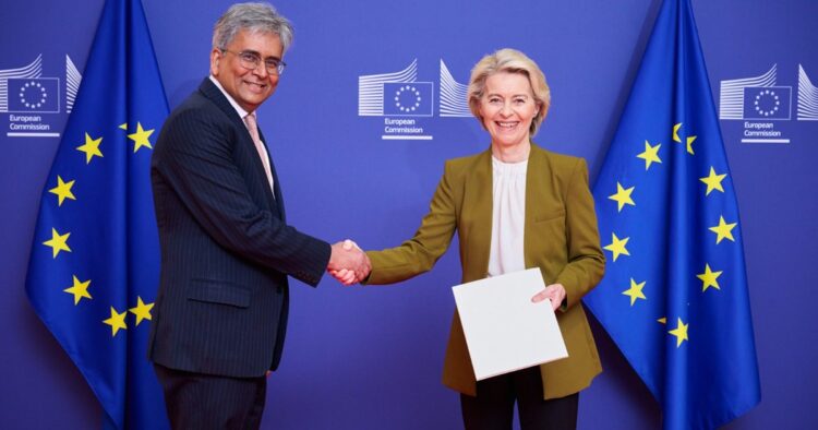 Indian envoy Saurabh Kumar presents credentials to European Commission President