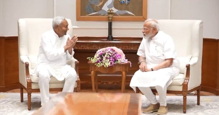 Nitish Kumar Meets PM Modi in Delhi Ahead of Lok Sabha Election Results