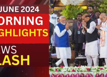 Narendra Modi was sworn in as the Prime Minister of India for the third time at Rashtrapati Bhavan in New Delhi on Sunday.