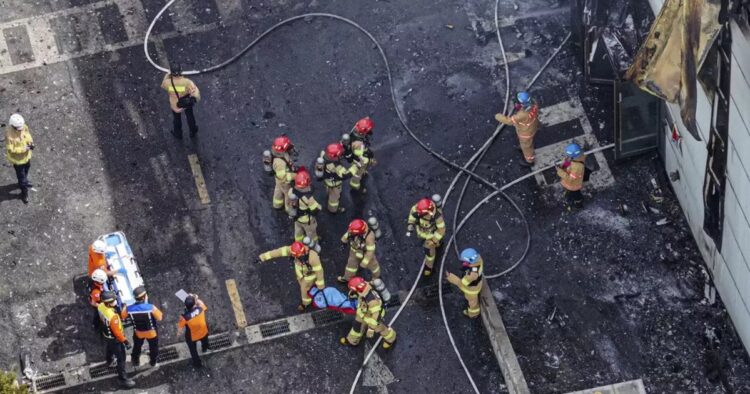 South Korea Factory Fire: Rescue Efforts Continue After Deadly Blaze Claims 22 Lives, Including Chinese Migrant Workers