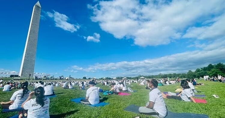 Indian embassy organises yoga session in Washington DC