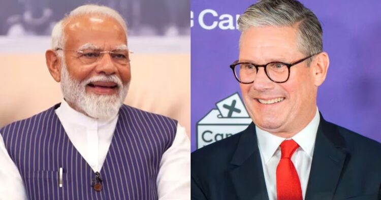 Prime Minister Narendra Modi, during his telephonic conversation with newly-elected British Prime Minister Keir Starmer, invited him for an early visit to India, the Prime Minister's office said in a release.