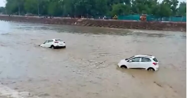 Amid the heavy rainfall in the state, the State Disaster Response Force (SDRF) on Saturday informed that the water level of the Ganga river in Rishikesh is continuously rising.