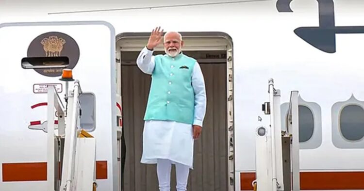 Prime Minister Narendra Modi on Monday arrived in Moscow for a two-day official visit to Russia on the invitation of Russian President Vladimir Putin to attend the 22nd India-Russia Annual Summit.