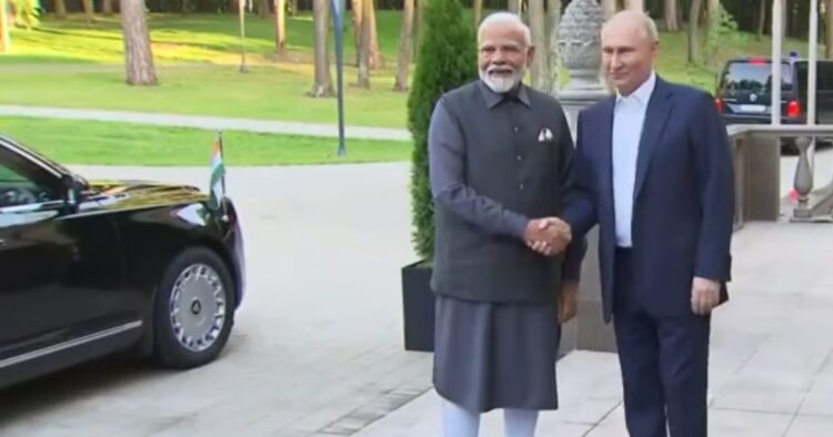 Prime Minister Narendra Modi on Tuesday will be ceremoniously presented with the Order of St Andrew the Apostle the First-Called, which was bestowed on him in the year 2019 at St Catherine's Hall of the Moscow Kremlin.