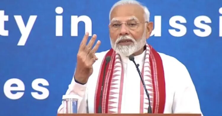 During the Indian Community Event in Moscow, PM Modi has said that India is developing and changing; its credit goes to the 140 crore Indians who are working towards the country’s progress.