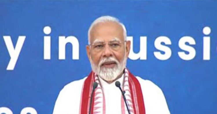 Prime Minister Narendra Modi on Tuesday said that he has vowed to work three times more and at thrice the speed to achieve the targets for India adding that today's India achieves whatever goal it sets its mind to.