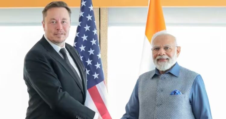 Tesla CEO Elon Musk has congratulated Prime Minister Narendra Modi on being the most followed world leader on social media platform 'X'.