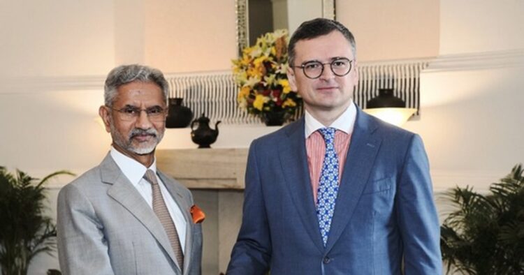 External Affairs Minister S Jaishankar held talks over the phone with his Ukrainian counterpart, Dmytro Kuleba, on Friday and discussed further developing bilateral ties.