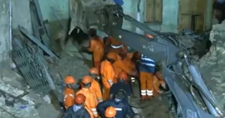 Three women lost their lives after a three-storey building collapsed in Jam Khambhalia town amid heavy rain.Three women lost their lives after a three-storey building collapsed in Jam Khambhalia town amid heavy rain.