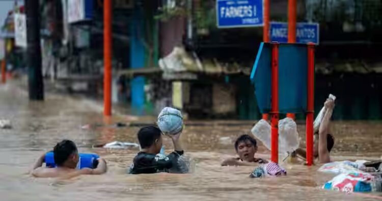 In eight years the strongest typhoon hit Taiwan which killed three people and flooded parts of the island’s second-biggest city on Thursday, while rescuers searched for nine sailors missing after their cargo ship sank in the storm.