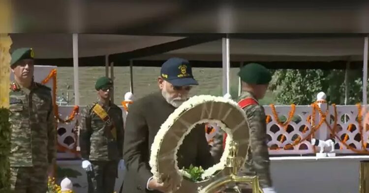 Prime Minister Narendra Modi paid tribute to bravehearts who made the supreme sacrifice in the line of duty in the 1999 Kargil War.