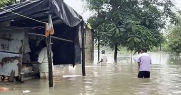 Amid rains in the state, Gujarat's Navsari district has experienced severe waterlogging, tasking the National Disaster Response Force to evacuate people from the inundated areas of the district.