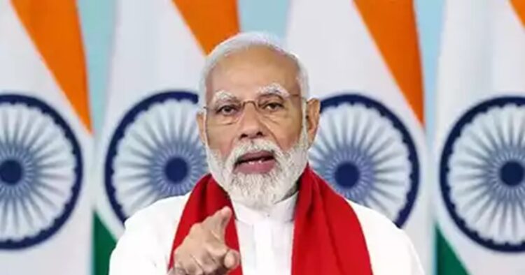 Prime Minister Narendra Modi, during the 112th episode of his monthly radio broadcast, 'Mann Ki Baat,' calls on people and organisations to use National Anti-Narcotics Helpline 'Manas' in India's fight against drugs.