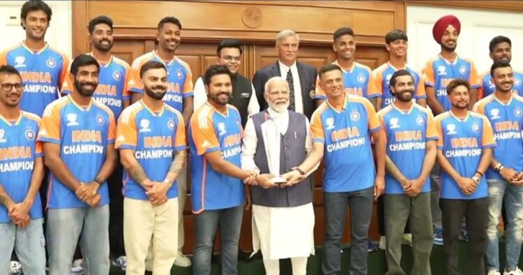 Prime Minister Narendra Modi met the ICC T20 World Cup winning Indian cricket team over breakfast at his residence on Thursday.