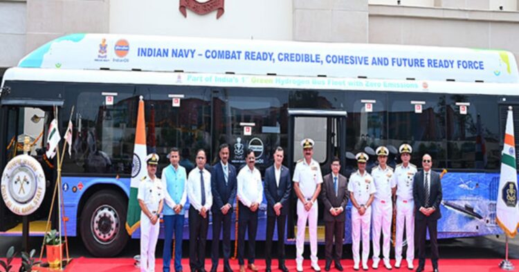 Indian Oil Corporation Ltd (IOCL) Partners with Indian Navy for Green Hydrogen Fuel Cell Bus