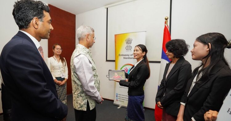 EAM Jaishankar launches Common Yoga protocol in Vientiane