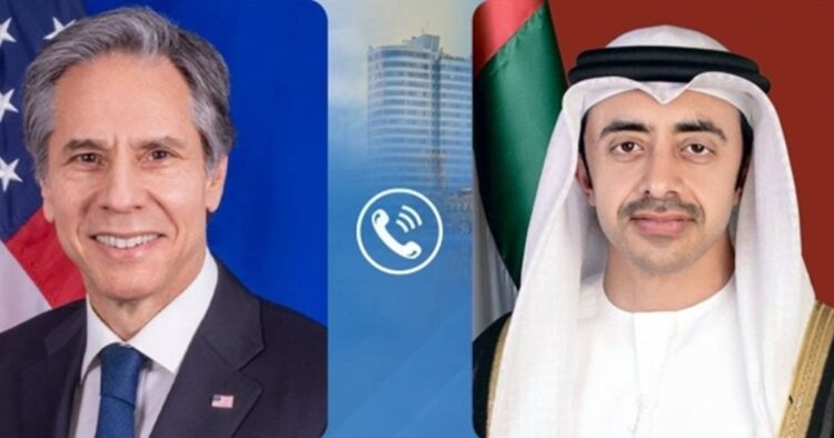 UAE's Abdullah bin Zayed and US Secretary Antony Blinken Discuss Gaza Ceasefire and Regional Peace Efforts