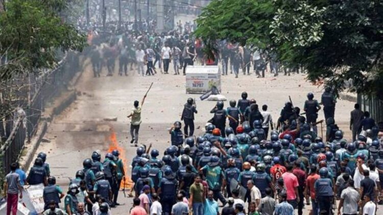 Police enforced a stringent curfew accompanied by a shoot-on-sight order throughout Bangladesh