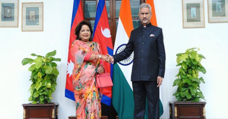 EAM Jaishankar Welcomes Nepal’s Foreign Minister Arzu Rana Deuba on Official India Visit