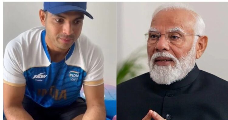 Prime Minister Narendra Modi spoke to Olympic and World Championships gold medalist Neeraj Chopra following his silver medal win at the ongoing Paris Olympics and congratulated him for his second successive medal at the marquee event.