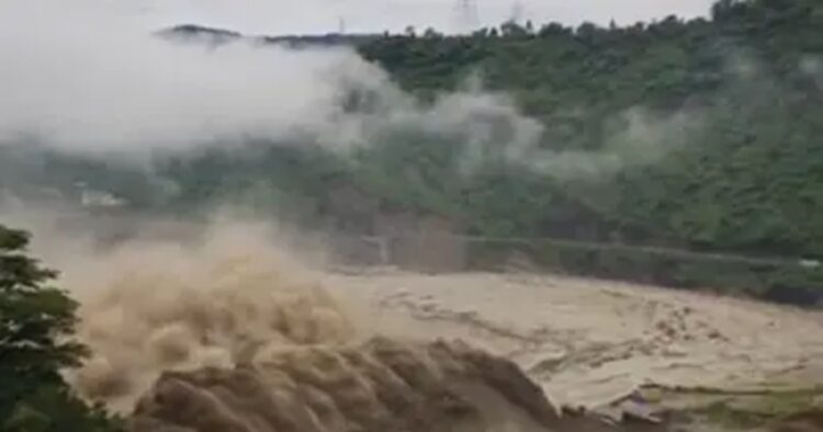 Visuals coming from Himachal Pradesh highlights the release of water from Pandoh Dam in Mandi have gone viral on social media platforms. Heavy rains have lashed parts of the Himalayan state with Beas river flowing to the brim.