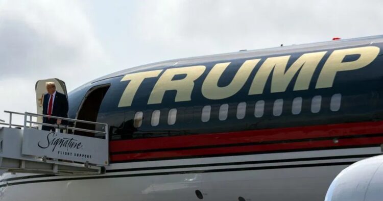 Former US President Donald Trump's plane was diverted on Friday (local time) to Billings, due to a mechanical issue, according to the media reports.