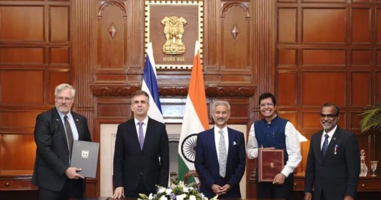 India and Israel signed a joint statement on Tuesday to establish a Center of Water Technology at IIT Madras in Tamil Nadu's Chennai.